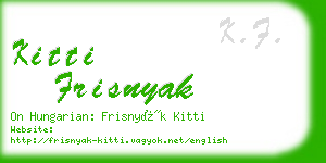 kitti frisnyak business card